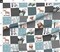 Various Fabrics by the Yard or Fat Quarter Woodland Patchwork Quilt Bear Moose Fox Raccoon Wolf Gray & Blue Animals Boy Nursery Custom Printed Fabric by Spoonflower
